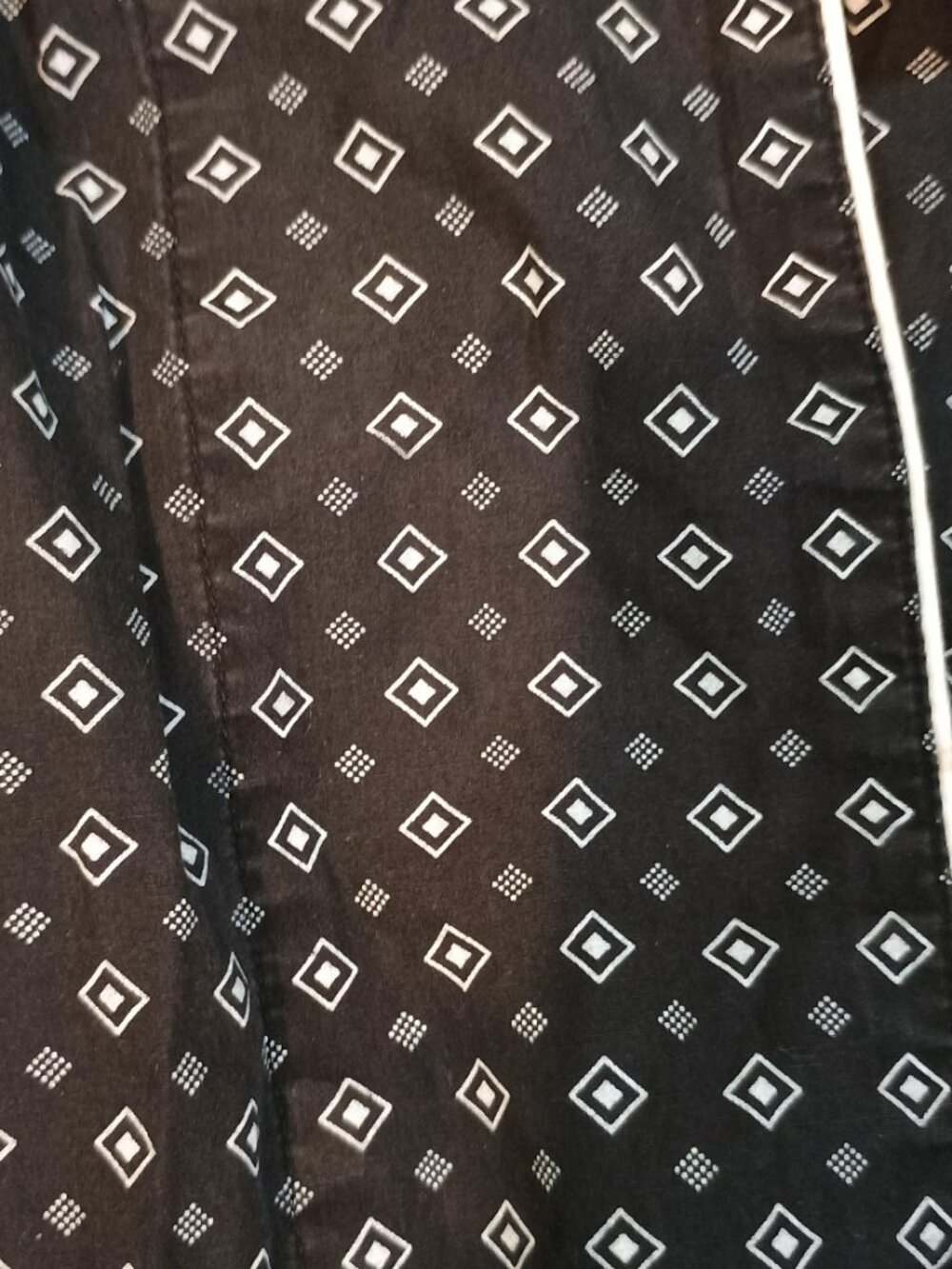 Lauren Ralph Lauren/Wrap Robe/Womens Small/Black White Geometric Kimono LRL Loun - Picture 5 of 10